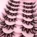 Heracks False Eyelashes Faux Mink Wet Look D-curl Cat-Eye Japanese Style Cosplay Spiky Anime Lashes 20 mm Long Dramatic Thick 7 Pair 7P-Wet-S23 - Buy Online on SooperMarket.com