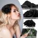 WLLHYF Fabric Rose Hair Flowers Clips Mexican Rose Hair Clip Flower Hairpin Rose Brooch Floral Clips Headpieces for Woman Girl Wedding Party (black) - Buy Online on SooperMarket.com
