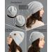 Jaxmonoy Wool Cashmere Slouchy Knit Beanie | Winter Hat for Women - Light Grey - Buy Online on SooperMarket.com