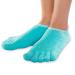 NatraCure 5-Toe Gel Lined Foot Moisturizing Socks Aloe & Shea Infused Fuzzy Hydrating Socks for Women & Men - Soft Feet Moisturizer Spa & Pedicure Socks for Dry Cracked Heels Calluses - Small