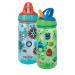 Nuby 2 Pack Iridescent Flip-it Kids On-The-Go Printed Water Bottle with Bite Proof Hard Straw - 18oz / 540 ml 18+ Months 2 pk Prints May Vary Colors May Vary - Buy Online on SooperMarket.com