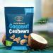 Platinum Kettle Cooked Coconut Cashews - Plant-Based Protein Snack | Healthy Fiber | 13 oz Resealable Pouch for Home Office Gym & School - Ship Internationally - Buy Online on SooperMarket.com