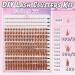 Eyelash Clusters Extension Kit - 40D+60D Mix Individual Lashes with Glue & Tweezers for DIY Wispy Look (Brown-SET2 - Buy Online on SooperMarket.com