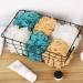 6 Pcs Bath Loofah Shower Sponge Pouf Body Scrubber Exfoliator - White Blue Gold - Buy Online on SooperMarket.com
