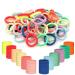 Elastic Hair Bands Hair Ties 100Pcs Seamless Ponytail Holders for Girls & Women - Cute Fabric Hair Ties (2 Inch Diameter) - No Damage, Mix Color - Multicolor - Buy Online on SooperMarket.com
