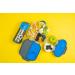 b.box Silicone Food Storage Container with Two Sealed Compartments - Reusable Snack Box for Kids (Blue Slate) - Buy Online on SooperMarket.com