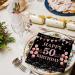 40 Ros gold Napkin Set | 50th Birthday Party Paper Napkins 33x33cm | Perfect for Stylish Celebrations - Buy Online on SooperMarket.com