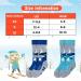 Merino Wool Kids Ski Socks - Warm Thermal Knee-high Snowboard Socks (2 Pairs) - Grey Blue - Boys Girls Toddler - Small - Buy Online on SooperMarket.com