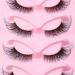 Fluffy False Lashes Fake Eyelashes 5 Pairs Lash Extension with Small Pearl Decoration Cat Eye False Eyelashes 3D Faux Eyelashes for Costume Party Stage Performance Festival Celebrations - Buy Online on SooperMarket.com