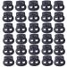 J.CARP 30Pcs Black Plastic Cord Locks End Spring Toggle Stopper  Double Hole Elastic Cord Adjuster  Suit for Drawstrings  Bags  Shoelaces  Clothing  Paracord  and More Black  Double Hole Double Hole