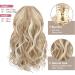 REECHO Short Curly Ponytail Extension Claw Clip | 12 Inch Ash Blonde with Highlights - Buy Online on SooperMarket.com