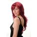 WIG ME UP GFW244A-39 Ladies Wig - Long Straight to Wavy Garnet Red 60cm with Jagged Parting Bangs | Shop Internationally! - Buy Online on SooperMarket.com