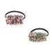 Handmade Crystal Rhinestone Hair Ties Set - Exquisite Ponytail Holders for Women and Girls - 2 PCS (Red and Green) - Buy Online on SooperMarket.com