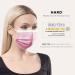 50 Disposable Face Masks Made in Germany | CE Certified | Breathable Triple Layer Filtration | Elastic Earloops | Raspberry Pink - Buy Online on SooperMarket.com