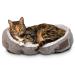 Pet Craft Supply Cat Bed For Indoor Cats - Kitten Bed - Machine Washable - Ultra Soft - Self Warming - Refillable Catnip Pouch Grey