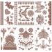 Brown Indian Style Henna Temporary Tattoos for Women - Waterproof Exquisite Designs for Body, Face, Arm Decor - 6 Sheets - Buy Online on SooperMarket.com