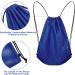 Multipurpose Dark Blue Mesh Drawstring Backpack for Swimming, Gym & Clothes - Buy Online on SooperMarket.com