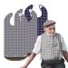 Adult Bib 3 Pcs Adult Bibs for Seniors Reusable Clothing Protector with Crumb Catcher for Eating Washable Waterproof Large Feeding Adult Bibs for Men Women Elderly Senior