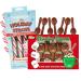 Peppermint Candy Cane Sip Straws with Belgian Milk Chocolate Stirring Spoon Hot Cocoa Bar Supplies Christmas Stocking Stuffer Treats for Adults and Kids Pack of 2