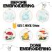 Embroidery Starter Kit: Mushroom Cross Stitch Set for Beginners - 5 Sets with Patterns, Instructions, Hoops, Needles & Threads - Buy Online on SooperMarket.com