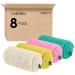 Linkidea 8 Pack African Exfoliating Net Back Scrubber Shower Bulk Pack Wholesale Multi-Pack Exfoliating Wash Towel Long with Ropes for Shower Deep Cleaning Massages