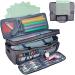 NICOGENA Double Layer Carrying Case with Mat Pocket for Cricut Explore Air 2 Cricut Maker Multi Large Front Pockets for Tools Accessories and Supplies Grey III-Grey (Double Layer with Mat)