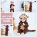 COOKY.D Unisex Winter Animal Hooded Baby Romper - 18-24 Months, Dark Brown - Buy Online on SooperMarket.com