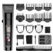 Hatteker Mens Hair Clipper Beard Trimmer Cordless Precision Trimmer Waterproof Professional Hair Cutting Grooming Kit for Men USB Rechargeable LED Display 4 in 1