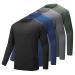 BALENNZ Long Sleeve Tee Shirts for Men - Moisture Wicking Dry Fit Long Sleeve Shirts UV Sun Protection T-Shirts for Running E Heather Black, Blue, Dark Grey, Army Green X-Large