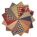 40+ American Heritage Charm Pack Red Blue 6 inch Precut Cotton Homespun Fabric Squares by JCS 6 inch Squares