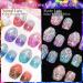 MSRUIOO Reflective Glitter Color Changing Gel Nail Polish Temperature Color Change Glitter Gel Polish Reflective Gel Nail Polish Diamond Glitter Pink Purple Blue Color Changing Nail Polish 2 Colors Changing Gel Nail Polish - Buy Online on SooperMarket.com