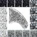 zetpo 80 pcs Cat Claw Covers | Cat Nail Caps | with Adhesives and Applicators S Black, Silver, Silver Glitter, White