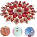 EXCEART Diy Rhinestone Decor Banner for Coat Clothing Garment Patches Accessories Bottom Hat Creative Red 1X10.8X10.8CM - Buy Online on SooperMarket.com
