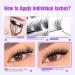 PHKERATA Wispy Cluster Lashes Kit - 108Pcs C Curl Natural Eyelash Clusters with Bond, Seal, and Tweezers | Individual Eyelashes Extension Set (0.07D 8-16MM) - Natural Look - Buy Online on SooperMarket.com