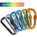 Zalava 6pcs 2D-Clip Locking Carabiner Keychain Clips in 6 Colors - Buy Online on SooperMarket.com