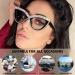 FEISEDY Diamond Blue Light Blocking Cat Eye Glasses for Women - Rhinestone Oversized Anti Eyestrain Computer Glasses Frame B2358 - 51mm - Buy Online on SooperMarket.com