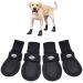 Hipaw Summer Breathable Dog Boots Nonslip Sole Paw Protector for Hardwood Floor Large ( Insole: 2.55"W ) Black