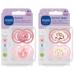 Buy Mam Perfect Day & Night Pacifiers 4-Set - Glow in Dark Tooth-Friendly Eco-Friendly with Box | Ideal for 16+ Months - Rabbit Flower Bird Designs - Buy Online on SooperMarket.com