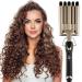Hair Crimper Iron 5 Barrel Curling Iron Wand 0.6 Inch Hair Waver Curler Ceramic Tourmaline Hair Styling Tool with Dual Voltage (0.6 Inch)
