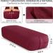 Premium Simian Yoga Bolster Pillow - Supportive Rectangular Cushion with Velvet Cover - Washable & Skin-Friendly - Ideal for Restorative & Yin Yoga - Burgundy - Buy Online on SooperMarket.com