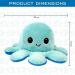 FASTEXX Octopus Reversible Plushies - Double-Sided Flip Mood Octopus - Sweet Gift for Kids and Family - Blue - Buy Online on SooperMarket.com