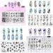 4Pcs Flower & Butterfly Nail Stamp Plates - DIY Manicure Art Stamping - Buy Online on SooperMarket.com