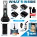 OVLUX Advanced Hair Clipper Kit - Corded/Cordless Ergonomic LED Display Stainless Steel Blades Men's Hair & Beard Styling - 4 Guide Combs & Accessories - Buy Online on SooperMarket.com