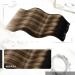 Moresoo Balayage Clip in Hair Extensions - Natural Black to Dark Brown with Golden Blonde - 18 Inch 7 Piece/120g #1B/4/14 - Buy Online on SooperMarket.com