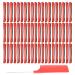 48pcs Hair Perm Rods Plastic Perming Rods Curlers Hair Rollers Curlers with Tail Comb Hair Perming Kit for Hairdressing Hair Styling or DIY Tool(Red)
