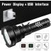Lyting USB Rechargeable 150000 Lumens Super Bright Flashlight | 5 Modes, IPX7 Waterproof | Powerful Flash Light for Emergencies & Camping - Black - Buy Online on SooperMarket.com