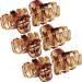 24 Pack 3 cm Mini Grip Octopus Clip Spider Jaw Hair Claw Clips (Brown)