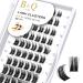 Cluster lashes 72 Clusters B&Q Lash Clusters D Curl Individual Cluster Lashes Natural Eyelash Clusters DIY Lash Extensions Soft Fluffy Cluster Eyelash Extensions (UK-FD-B45-D-8-16MIX) D-8-16 MIX B 45