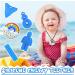 5Pcs Sensory Chew Necklace Blue Teether Chew Toys for Autistic Children | Anxiety Biting Needs Silicone Chewy Teether Toy - Food Grade Silicone for Kids Teething - Buy Online on SooperMarket.com