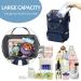 Stylish Pomelo Baby Diaper Backpack - Multifunctional Water-Repellent Large Capacity with Diaper Pad - New Blue Version - Buy Online on SooperMarket.com
